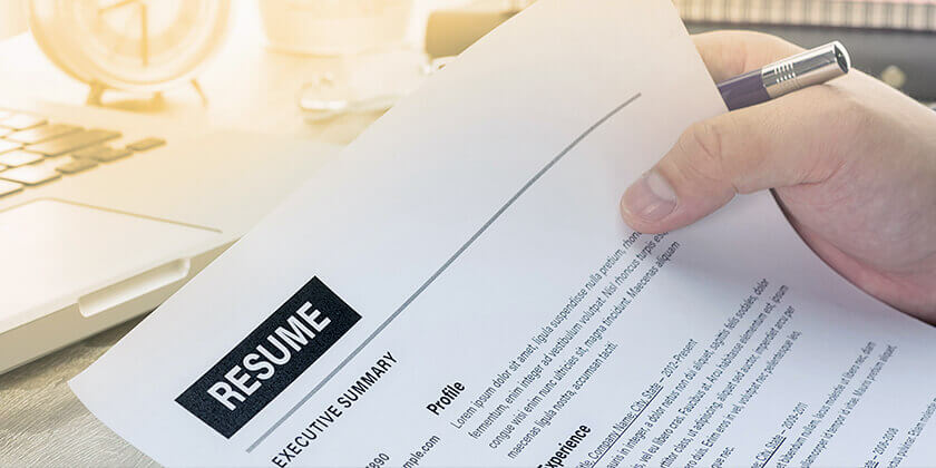 Procedure for writing a resume